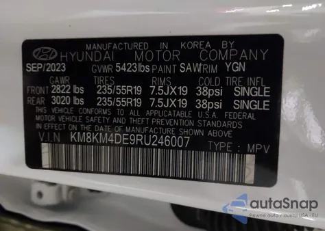 2024 Hyundai Ioniq 5 Se from USA, damaged, VIN KM8KM4DE9RU246007